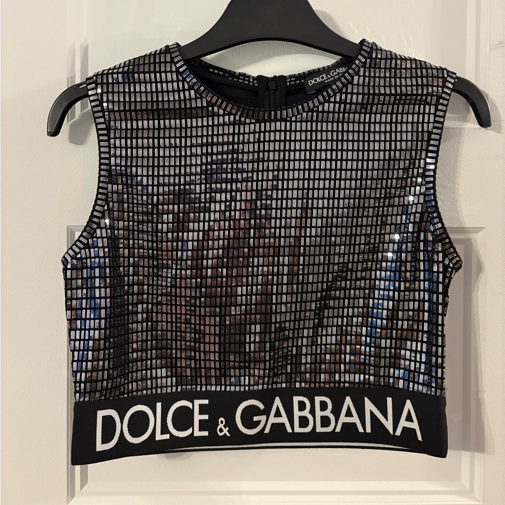 Dolce & Gabbana Black Sequin Women's Top